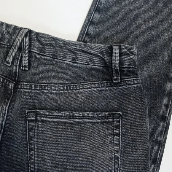 GOOD AMERICAN classic straight leg charcoal skinny Jeans mid-high rise NWOT - Picture 6 of 12